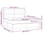 vidaXL Boxspringbett mit Matratze & LED Weiß 160x200 cm Kunstleder vidaXL Boxspringbett mit Matratze & LED Weiß 160x200 cm Kunstleder