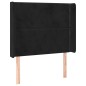 vidaXL Boxspringbett mit Matratze & LED Schwarz 90x190 cm Samt vidaXL Boxspringbett mit Matratze & LED Schwarz 90x190 cm Samt