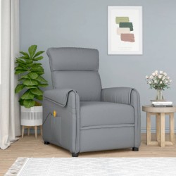 Massagesessel Hellgrau Stoff
