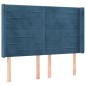 vidaXL Boxspringbett mit Matratze & LED Dunkelblau 140x200 cm Samt vidaXL Boxspringbett mit Matratze & LED Dunkelblau 140x200 cm Samt