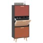 vidaXL Schuhschrank Schwarz 52x25x120 cm Holzwerkstoff vidaXL Schuhschrank Schwarz 52x25x120 cm Holzwerkstoff