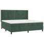 vidaXL Boxspringbett mit Matratze & LED Dunkelgrün 200x200 cm Samt vidaXL Boxspringbett mit Matratze & LED Dunkelgrün 200x200 cm Samt