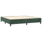 vidaXL Boxspringbett mit Matratze & LED Dunkelgrün 200x200 cm Samt vidaXL Boxspringbett mit Matratze & LED Dunkelgrün 200x200 cm Samt