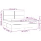 vidaXL Boxspringbett mit Matratze & LED Dunkelgrün 200x200 cm Samt vidaXL Boxspringbett mit Matratze & LED Dunkelgrün 200x200 cm Samt