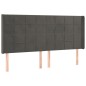 vidaXL Boxspringbett mit Matratze & LED Dunkelgrau 160x200 cm Samt vidaXL Boxspringbett mit Matratze & LED Dunkelgrau 160x200 cm Samt