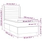 vidaXL Boxspringbett mit Matratze & LED Dunkelgrün 90x190 cm Samt vidaXL Boxspringbett mit Matratze & LED Dunkelgrün 90x190 cm Samt