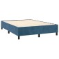 vidaXL Boxspringbett mit Matratze & LED Dunkelblau 140x190 cm Samt vidaXL Boxspringbett mit Matratze & LED Dunkelblau 140x190 cm Samt