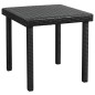 Sonnenliege mit Auflage & Tisch Poly Rattan Schwarz Sonnenliege mit Auflage & Tisch Poly Rattan Schwarz