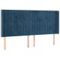 vidaXL Boxspringbett mit Matratze & LED Dunkelblau 160x200 cm Samt vidaXL Boxspringbett mit Matratze & LED Dunkelblau 160x200 cm Samt