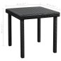 Sonnenliege mit Auflage & Tisch Poly Rattan Schwarz Sonnenliege mit Auflage & Tisch Poly Rattan Schwarz