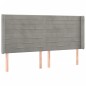 vidaXL Boxspringbett mit Matratze & LED Hellgrau 200x200 cm Samt vidaXL Boxspringbett mit Matratze & LED Hellgrau 200x200 cm Samt