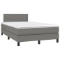 vidaXL Boxspringbett mit Matratze Dunkelgrau 120x200 cm Stoff vidaXL Boxspringbett mit Matratze Dunkelgrau 120x200 cm Stoff