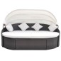 vidaXL Outdoor-Loungebett mit Dach Poly Rattan Braun vidaXL Outdoor-Loungebett mit Dach Poly Rattan Braun