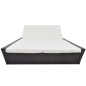 vidaXL Outdoor-Lounge-Bett mit Polster Poly Rattan Braun vidaXL Outdoor-Lounge-Bett mit Polster Poly Rattan Braun