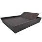 vidaXL Outdoor-Lounge-Bett mit Polster Poly Rattan Braun vidaXL Outdoor-Lounge-Bett mit Polster Poly Rattan Braun