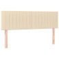 vidaXL Boxspringbett mit Matratze Creme 140x190 cm Stoff vidaXL Boxspringbett mit Matratze Creme 140x190 cm Stoff