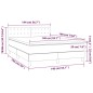 vidaXL Boxspringbett mit Matratze Dunkelgrau 140x190 cm Stoff vidaXL Boxspringbett mit Matratze Dunkelgrau 140x190 cm Stoff