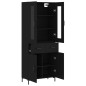 Highboard Schwarz 69,5x34x180 cm Holzwerkstoff Highboard Schwarz 69,5x34x180 cm Holzwerkstoff