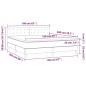 vidaXL Boxspringbett mit Matratze Dunkelgrau 160x200 cm Stoff vidaXL Boxspringbett mit Matratze Dunkelgrau 160x200 cm Stoff