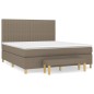 vidaXL Boxspringbett mit Matratze Taupe 160x200 cm Stoff vidaXL Boxspringbett mit Matratze Taupe 160x200 cm Stoff