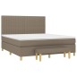 vidaXL Boxspringbett mit Matratze Taupe 160x200 cm Stoff vidaXL Boxspringbett mit Matratze Taupe 160x200 cm Stoff