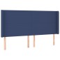 vidaXL Boxspringbett mit Matratze Blau 160x200 cm Stoff vidaXL Boxspringbett mit Matratze Blau 160x200 cm Stoff
