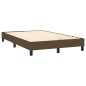 vidaXL Boxspringbett mit Matratze & LED Dunkelbraun 120x200 cm Stoff vidaXL Boxspringbett mit Matratze & LED Dunkelbraun 120x200 cm Stoff