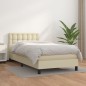 vidaXL Boxspringbett mit Matratze Creme 80x200 cm Kunstleder vidaXL Boxspringbett mit Matratze Creme 80x200 cm Kunstleder