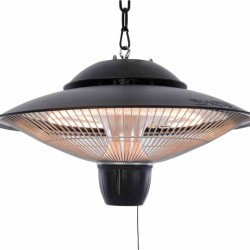 Sunred Deckenheizstrahler Barcelona 1500 W Halogen Schwarz
