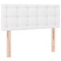 vidaXL Boxspringbett mit Matratze Weiß 90x200 cm Kunstleder vidaXL Boxspringbett mit Matratze Weiß 90x200 cm Kunstleder