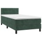 vidaXL Boxspringbett mit Matratze Dunkelgrün 90x190 cm Samt vidaXL Boxspringbett mit Matratze Dunkelgrün 90x190 cm Samt