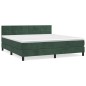 vidaXL Boxspringbett mit Matratze Dunkelgrün 180x200 cm Samt vidaXL Boxspringbett mit Matratze Dunkelgrün 180x200 cm Samt
