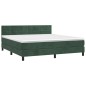 vidaXL Boxspringbett mit Matratze Dunkelgrün 180x200 cm Samt vidaXL Boxspringbett mit Matratze Dunkelgrün 180x200 cm Samt