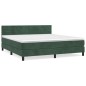 vidaXL Boxspringbett mit Matratze Dunkelgrün 160x200 cm Samt vidaXL Boxspringbett mit Matratze Dunkelgrün 160x200 cm Samt