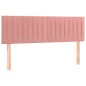 vidaXL Boxspringbett mit Matratze Rosa 140x200 cm Samt vidaXL Boxspringbett mit Matratze Rosa 140x200 cm Samt