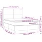 vidaXL Boxspringbett mit Matratze Dunkelgrau 140x190 cm Stoff vidaXL Boxspringbett mit Matratze Dunkelgrau 140x190 cm Stoff