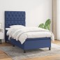 vidaXL Boxspringbett mit Matratze Blau 80x200 cm Stoff vidaXL Boxspringbett mit Matratze Blau 80x200 cm Stoff
