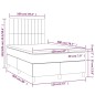 vidaXL Boxspringbett mit Matratze Schwarz 120x200 cm Stoff vidaXL Boxspringbett mit Matratze Schwarz 120x200 cm Stoff
