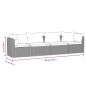 vidaXL 4-tlg. Garten-Sofagarnitur mit Auflagen Poly Rattan Schwarz vidaXL 4-tlg. Garten-Sofagarnitur mit Auflagen Poly Rattan Schwarz
