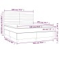 vidaXL Boxspringbett mit Matratze Blau 180x200 cm Stoff vidaXL Boxspringbett mit Matratze Blau 180x200 cm Stoff