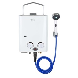 Qlima Tragbarer Gas-Durchlauferhitzer PGWH 1010 Weiß