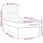 vidaXL Boxspringbett mit Matratze Schwarz 80x200 cm Stoff vidaXL Boxspringbett mit Matratze Schwarz 80x200 cm Stoff