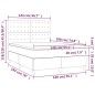 vidaXL Boxspringbett mit Matratze Dunkelgrau 140x190 cm Stoff vidaXL Boxspringbett mit Matratze Dunkelgrau 140x190 cm Stoff