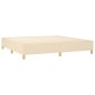 vidaXL Boxspringbett mit Matratze Creme 200x200 cm Stoff vidaXL Boxspringbett mit Matratze Creme 200x200 cm Stoff