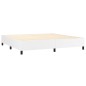 vidaXL Boxspringbett mit Matratze Weiß 200x200 cm Kunstleder vidaXL Boxspringbett mit Matratze Weiß 200x200 cm Kunstleder