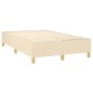 vidaXL Boxspringbett mit Matratze Creme 120x200 cm Stoff vidaXL Boxspringbett mit Matratze Creme 120x200 cm Stoff