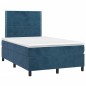 vidaXL Boxspringbett mit Matratze Dunkelblau 120x200 cm Samt vidaXL Boxspringbett mit Matratze Dunkelblau 120x200 cm Samt