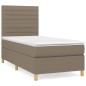 vidaXL Boxspringbett mit Matratze Taupe 90x200 cm Stoff vidaXL Boxspringbett mit Matratze Taupe 90x200 cm Stoff