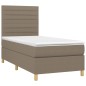 vidaXL Boxspringbett mit Matratze Taupe 90x200 cm Stoff vidaXL Boxspringbett mit Matratze Taupe 90x200 cm Stoff