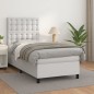 vidaXL Boxspringbett mit Matratze Weiß 80x200 cm Kunstleder vidaXL Boxspringbett mit Matratze Weiß 80x200 cm Kunstleder